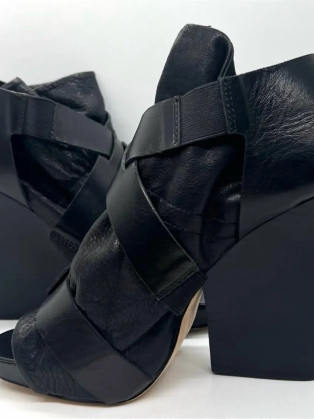 Dolce Vita Black Strappy Platform Sandals with Stud Details